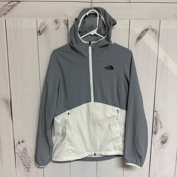 The North Face Women’s Nimble Hoodie Jacket Gray/White M EUC - Picture 1 of 13